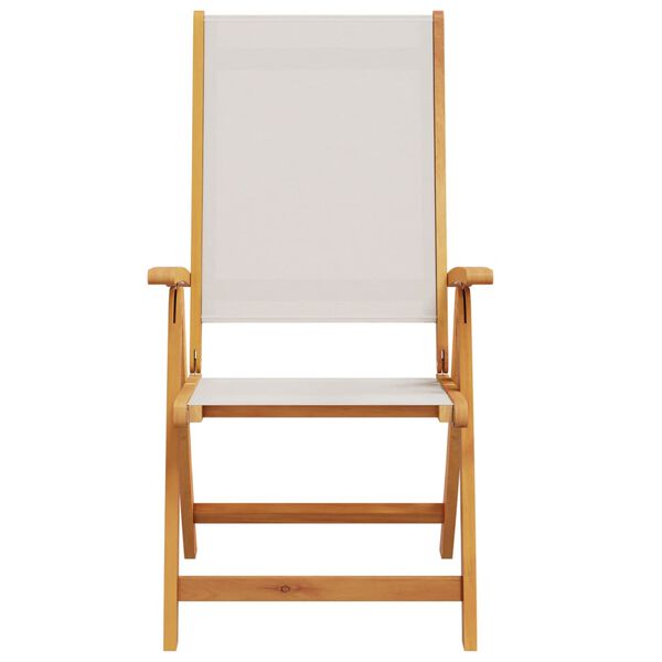 vidaXL Sammenleggbare hagestoler 2 stk heltre akasie og textilene