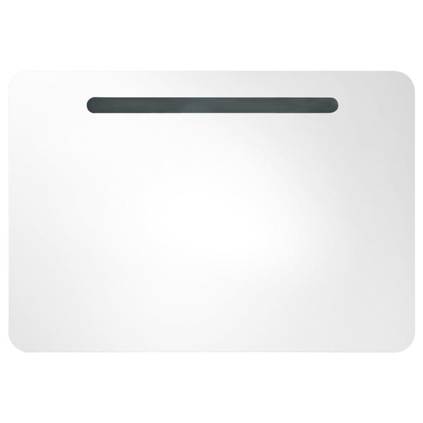 vidaXL LED-speilskap til bad 80x9,5x55 cm