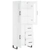 vidaXL Highboard hvit 69,5x34x180 cm konstruert tre