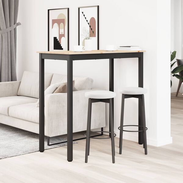 vidaXL Barbord Naturlig 110 x 55 x 105 cm Massiv furu