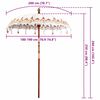 vidaXL Balinesisk Parasol Krem 185 x 185 x 260 cm
