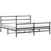 vidaXL Sengeramme i metall med hode- og fotgavl svart 193x203 cm