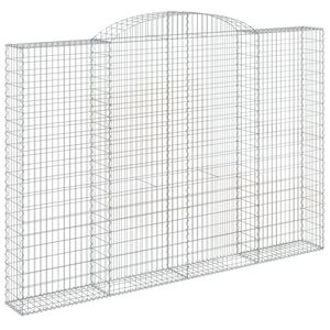 vidaXL Gabionkurv buet 300x30x200/220 cm galvanisert jern