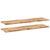 vidaXL Flytende hyller 2 stk 120x40x2 cm oljebehandlet heltre akasie