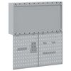 vidaXL Verktøyskab og Pegboard Sett 3 pcs Svart 100 x 20 x 115 cm Stål