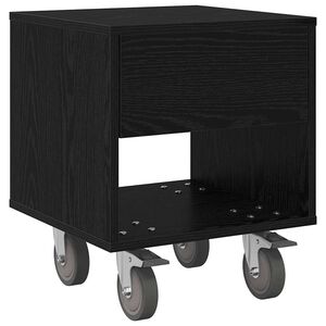 vidaXL Nattbord Svart Eik 40,5 x 40 x 48 cm Konstruert tre