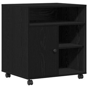 vidaXL Skiverstativ Svart eik 60 x 50 x 67 cm Konstruert tre