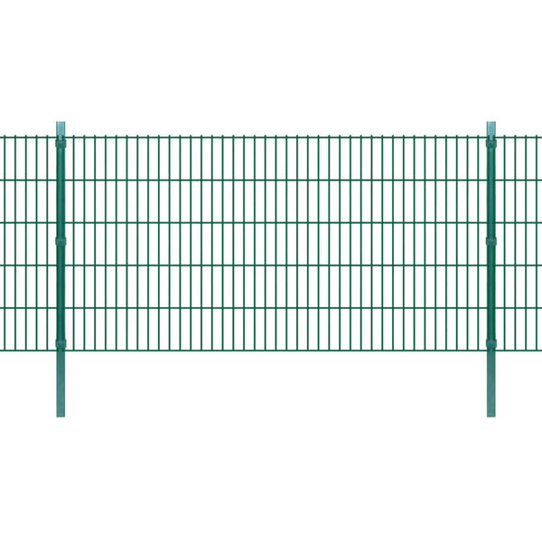 vidaXL Gjerdestolper 20 stk gr&oslash;nn 150 cm galvanisert st&aring;l