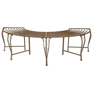 vidaXL Trebens 4-Antall seter 160 x 80 x 44 cm St&aring;l Antikk Brun