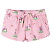 Barneshorts med snor lyserosa 104