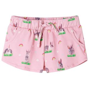Barneshorts med snor lyserosa 104