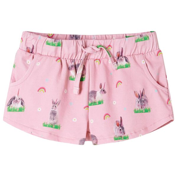 Barneshorts med snor lyserosa 104
