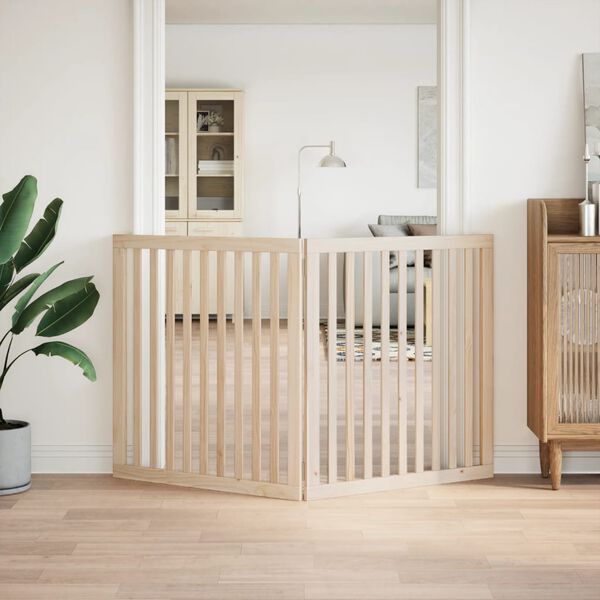 vidaXL Hundeport sammenleggbar 2 paneler 160 cm poppeltre