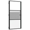 vidaXL Glassd&oslash;r 102,5 x 3,5 x 201,5 cm Aluminium Svart