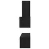 vidaXL Vegghylle for TV Veggmontert 4 pcs Svart Eik Konstruert tre