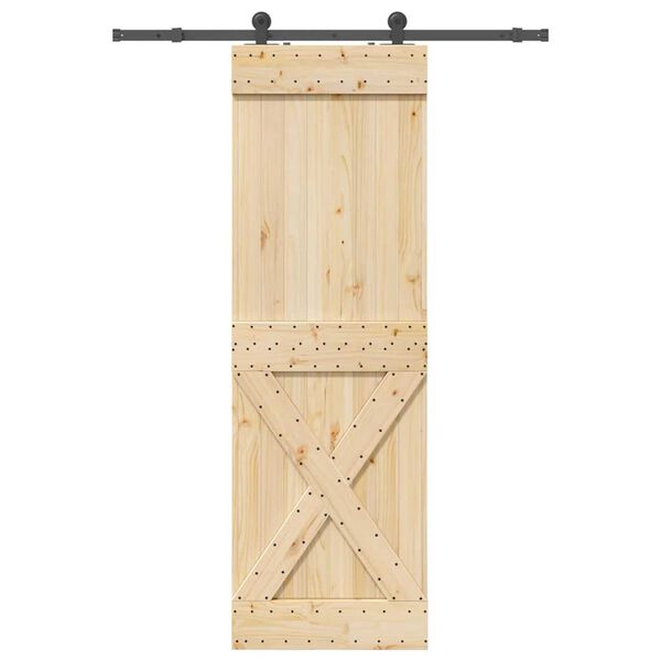 vidaXL Skyvedør med monteringstilbehør 70x210 cm heltre furu