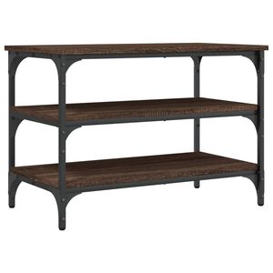 vidaXL Skobenk brun eik 70x38,5x49 cm konstruert tre