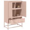 vidaXL Highboard rosa 68x39x111,5 cm st&aring;l