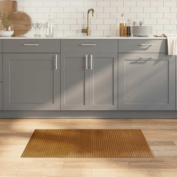 vidaXL Teppe rektangul&aelig;r brun 60x100 cm bambus