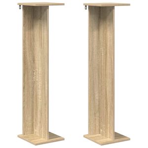 vidaXL Planteholder Sonoma eik 25 x 25,5 x 100,5 cm Konstruert tre