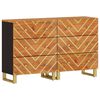 vidaXL TV-benker 2 stk brun og svart 60x33,5x75 cm heltre mango