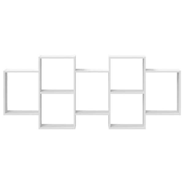 vidaXL Vegghylle hvit 159x18x65 cm sponplate