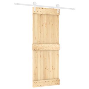 vidaXL Skyved&oslash;r med monteringstilbeh&oslash;r 80x210 cm heltre furu