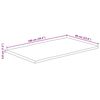 vidaXL Bordplate naturlig kant 100x60x3,8 cm grovt heltre mangotre