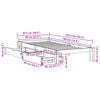 vidaXL Sengeramme med skuffer voksbrun 90x190 cm heltre furu