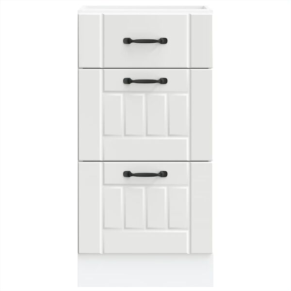 vidaXL Kjøkken underskap Lucca hvit konstruert tre