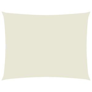 vidaXL Solseil oxfordstoff rektangul&aelig;r 3,5x4,5 m kremhvit