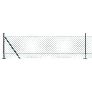 vidaXL Gjerdep&aring;le gr&oslash;nn 10 x 0,4 m (40 x 40 mm nett) St&aring;l og PVC