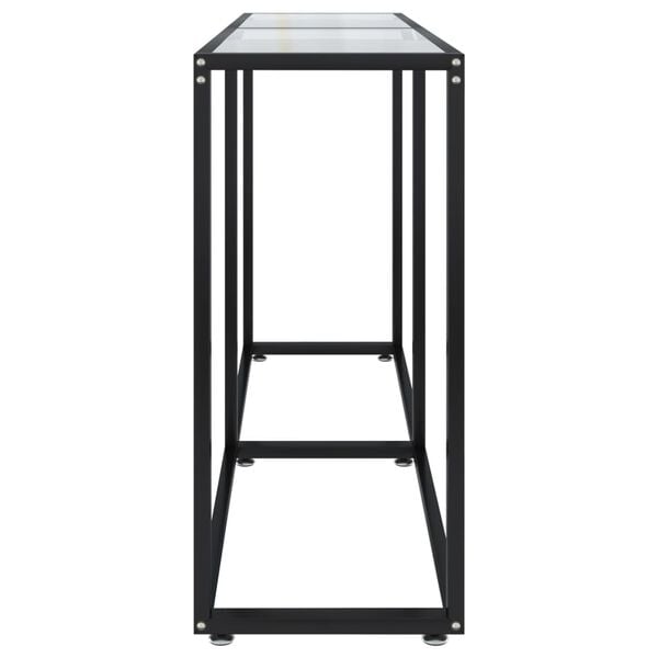 vidaXL Konsollbord gjennomsiktig 140x35x75,5 cm herdet glass