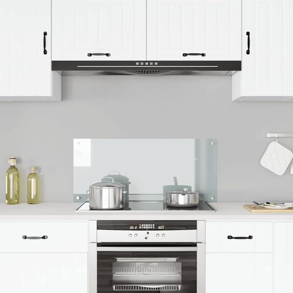 vidaXL Kjøkkenplate gjennomsiktig 90x40 cm herdet glass