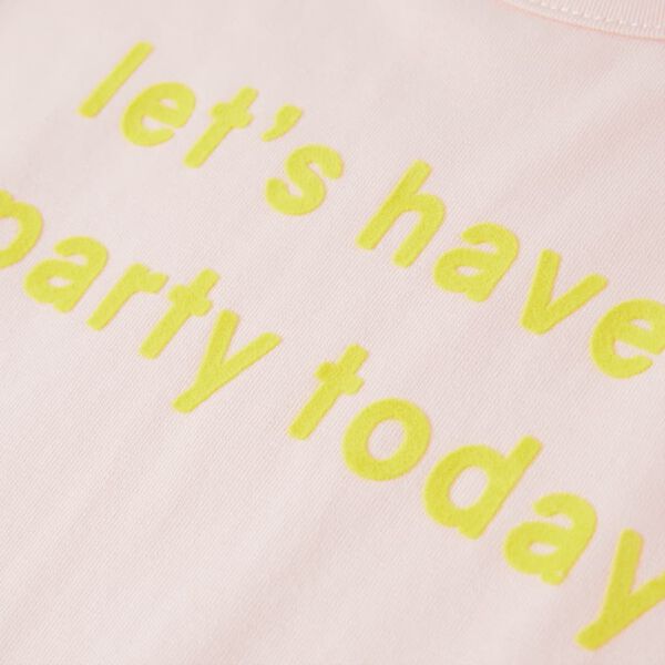 T-skjorte for barn myk rosa 128