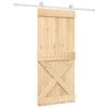 vidaXL Skyved&oslash;r Naturlig og Hvit 90 x 210 cm Massiv Furu Tre