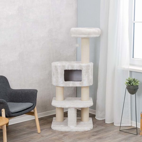 TRIXIE Klorestativ for katter Nelli hvit og gr&aring;brun