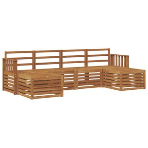 vidaXL Sofasett 6 pcs Naturlig Solid akasietre