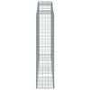 vidaXL Gabionkurver buede 30 stk 300x50x200/220 cm galvanisert jern