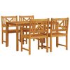 vidaXL Hage Spisegruppe 5 pcs Brun Solid akasietre