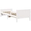 vidaXL Sengestamme med hodegjerde Hvit 80 x 200 cm Konstruert tre