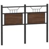 vidaXL Utskiftbar sengegavl brun eik 120 cm konstruert tre og st&aring;l