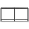 vidaXL Konsollbord svart 160x35x75,5 cm herdet glass