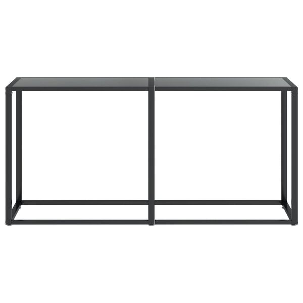 vidaXL Konsollbord svart 160x35x75,5 cm herdet glass