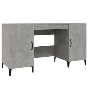 vidaXL Skrivebordskap betonggr&aring; 140x50x75 cm konstruert tre