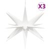 vidaXL Julelys med LED 3 stk sammenleggbar hvit 57 cm