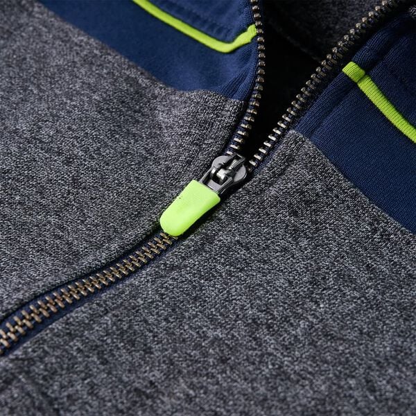 Hettegenser for barn med glidel&aring;s gr&aring; melert 116