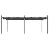 vidaXL Pergola med uttrekkbar tak antrasitt 589x292x230 cm