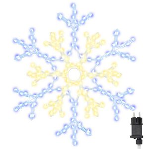 vidaXL Jule Sn&oslash;fnugg Varmhvit 56 x 49 x 0.7 cm PVC 180 LED-lys