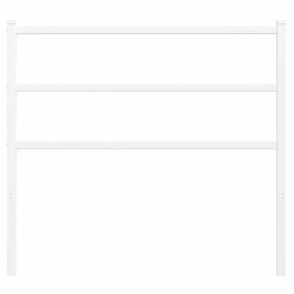 vidaXL Utskiftbar sengegavl i metall hvit 107 cm